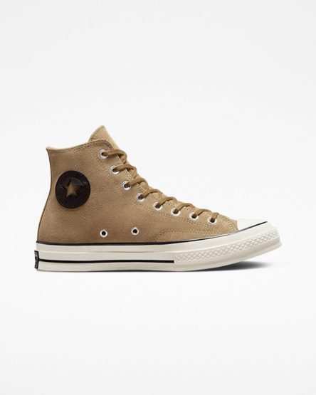 Pánské Boty Vysoké Converse Chuck 70 Semišové Hnědé Černé | CZ UO31D50